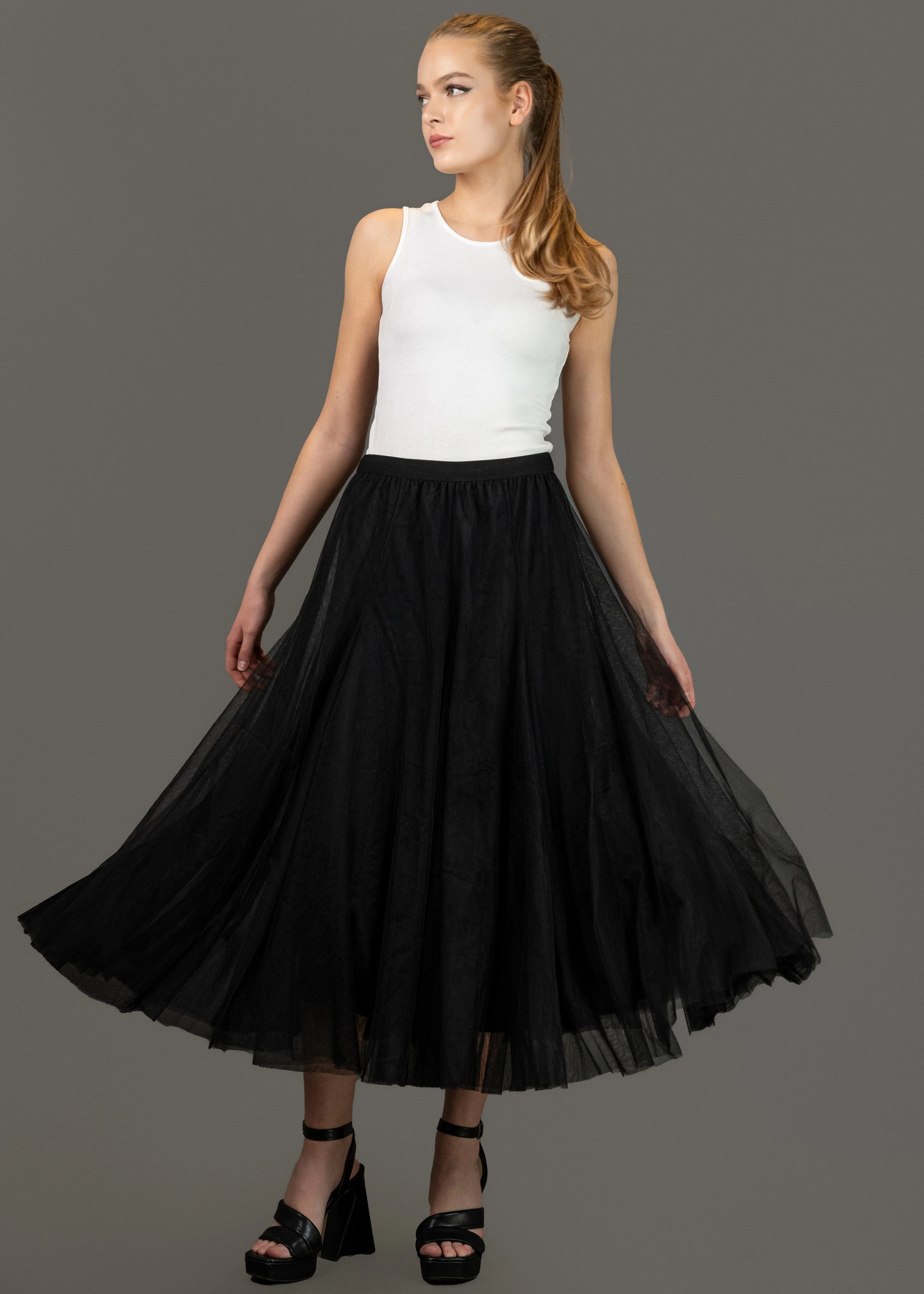 A-Line Tulle Skirt