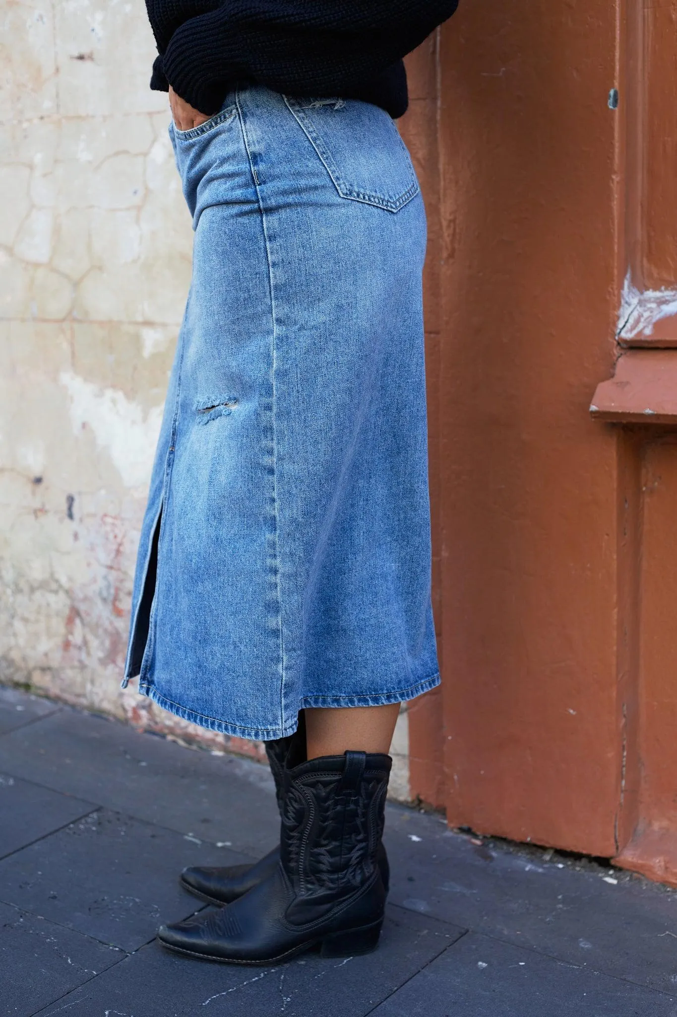 Abilane Skirt - Blue Denim