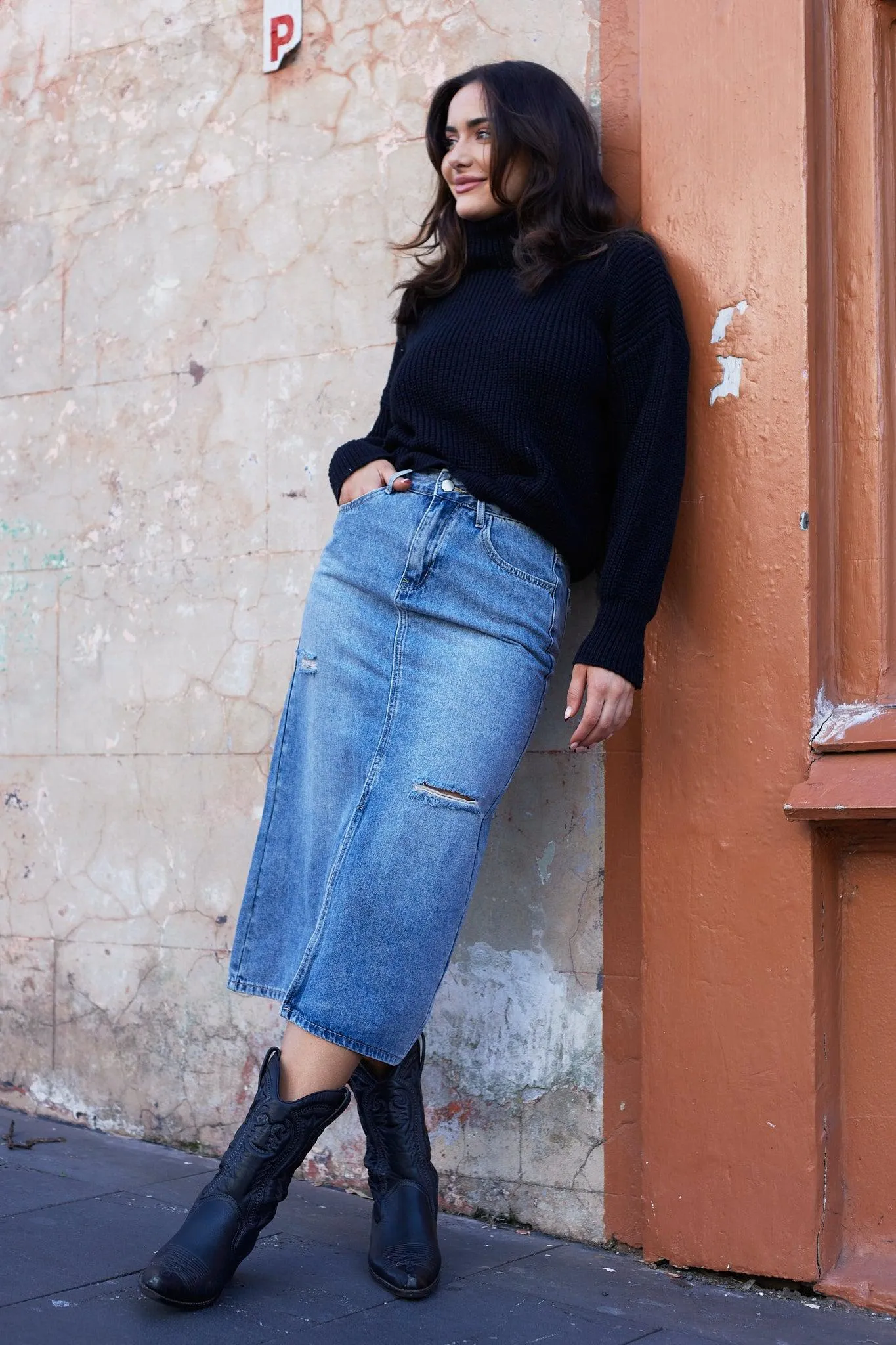 Abilane Skirt - Blue Denim