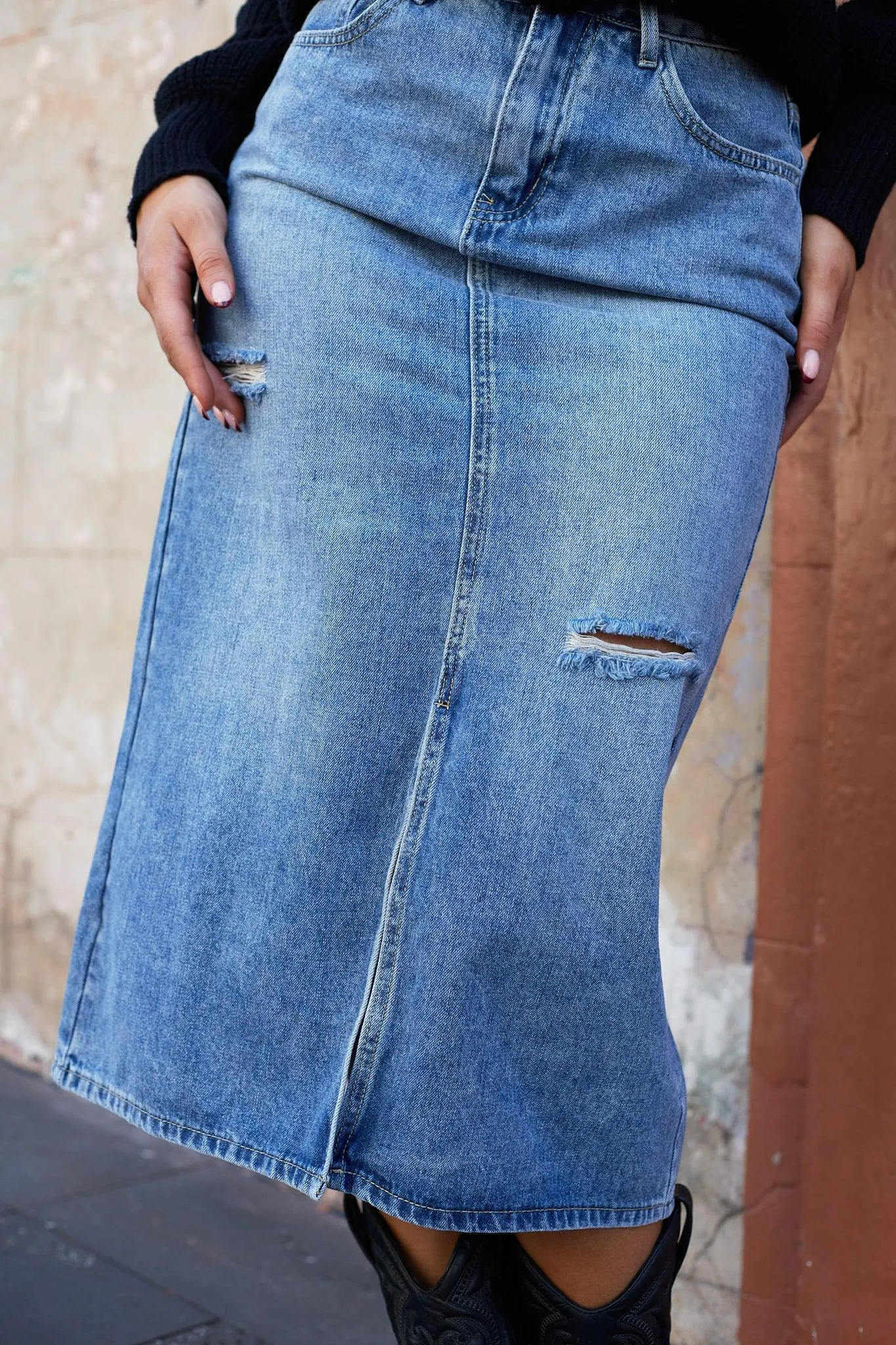 Abilane Skirt - Blue Denim