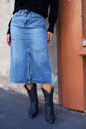 Abilane Skirt - Blue Denim