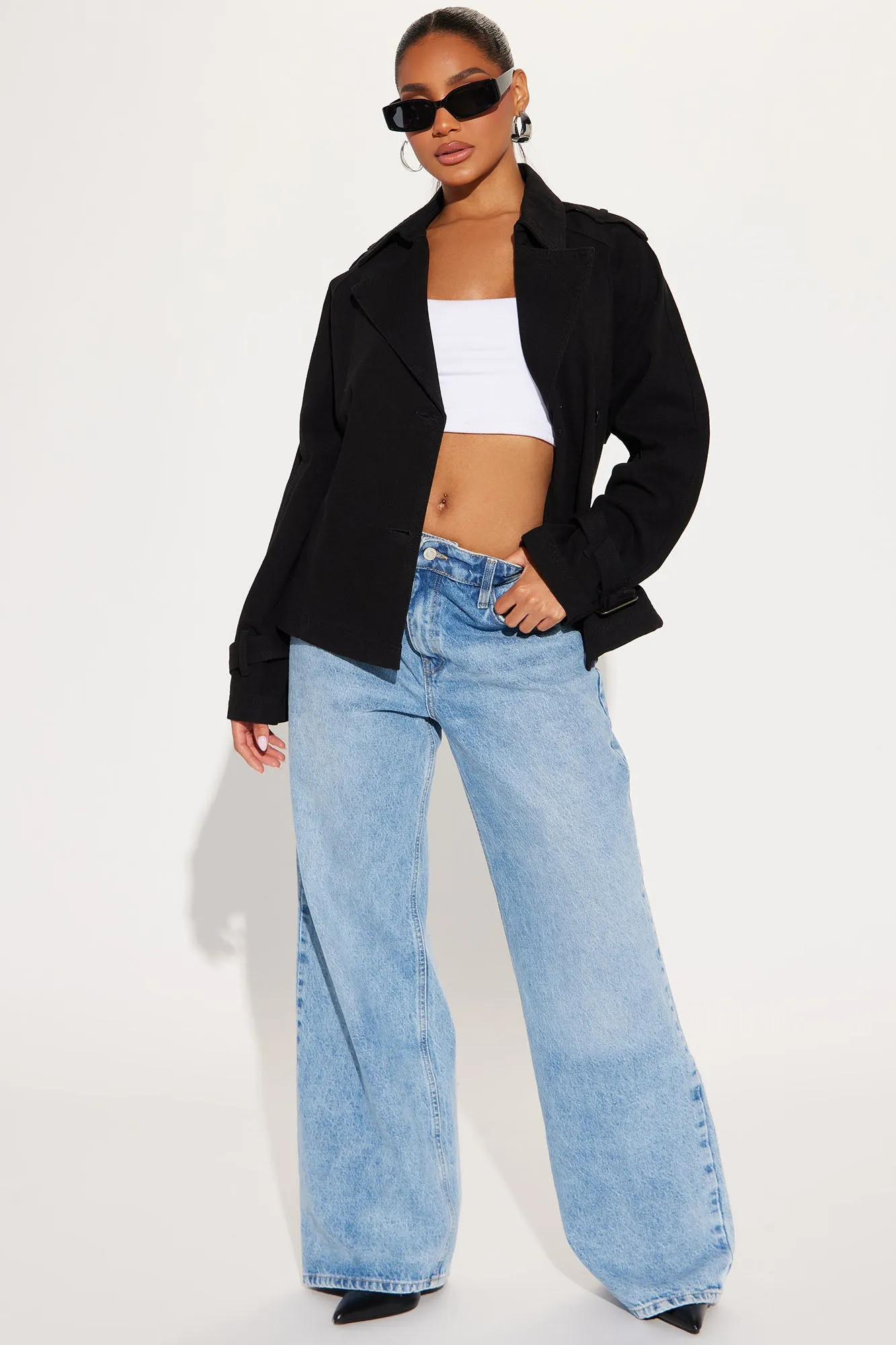 All Around Town Denim Coat - Black