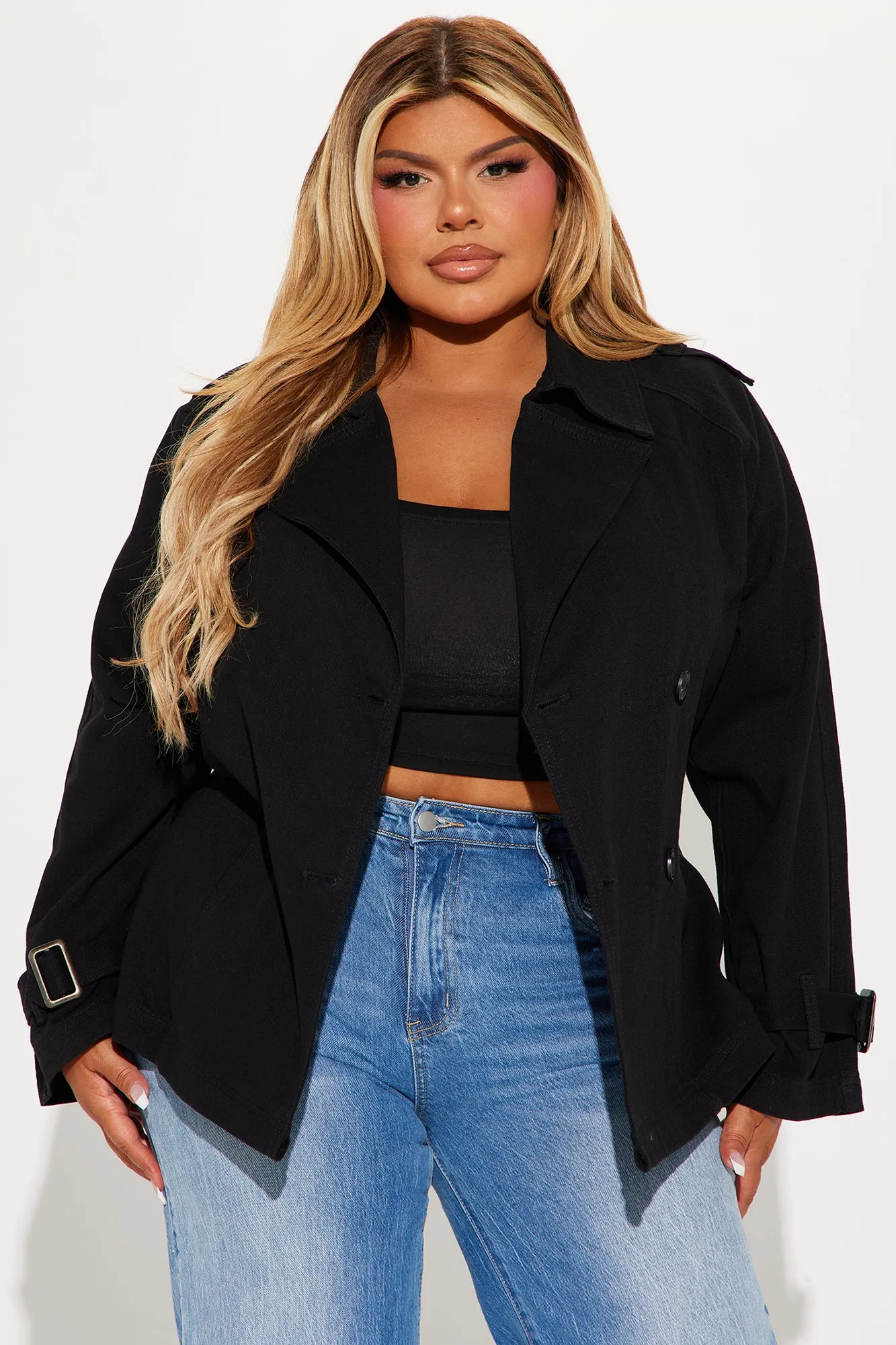 All Around Town Denim Coat - Black