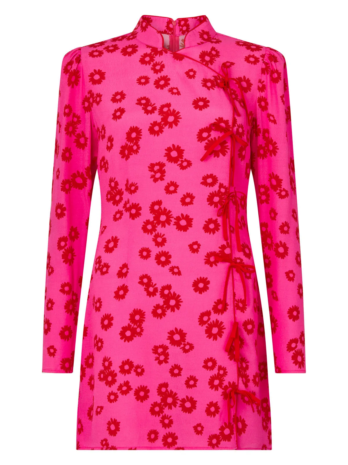 Allegra Pink Daisy Print Mini Dress