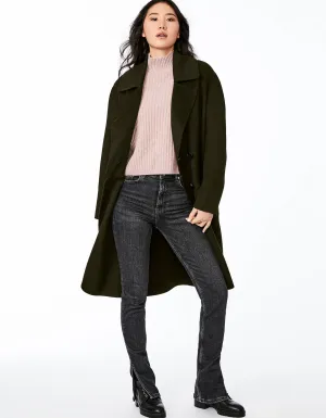 AVENUE DOUBLE BREASTED WOOL COAT