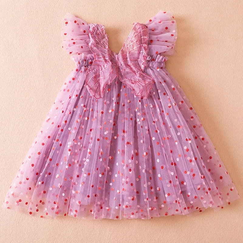 Baby Girl Princess Dress with Butterfly Wings - Girls 1 year to 5 years