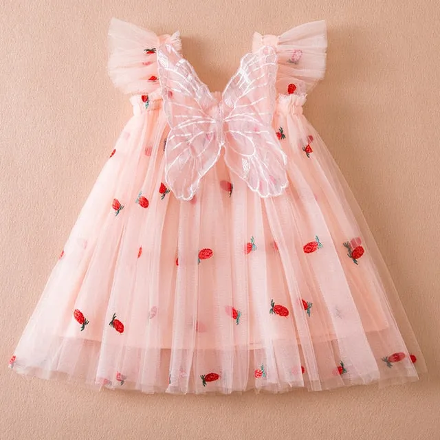 Baby Girl Princess Dress with Butterfly Wings - Girls 1 year to 5 years