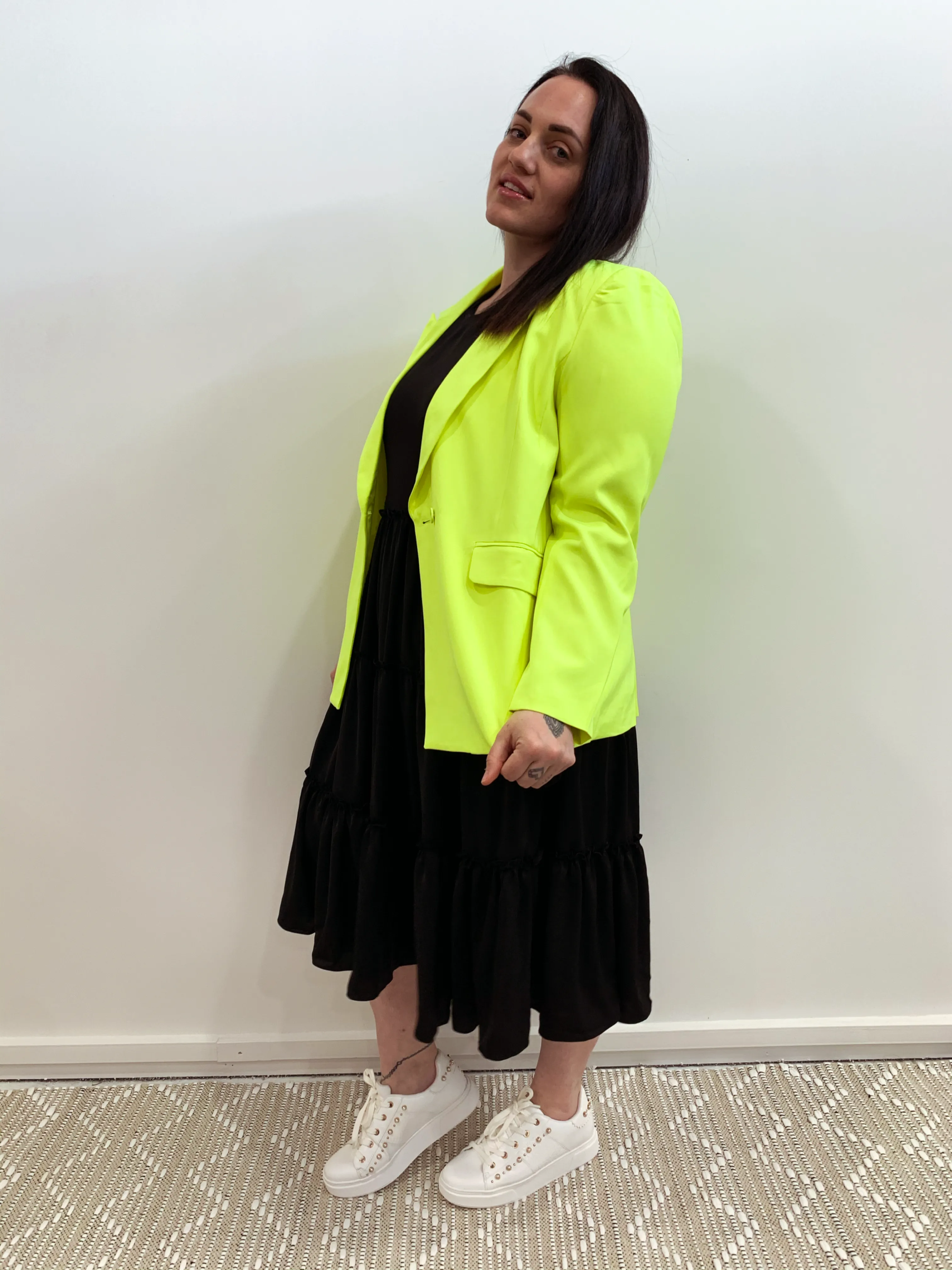 Betty Relaxed Fit Blazer - Neon Yellow