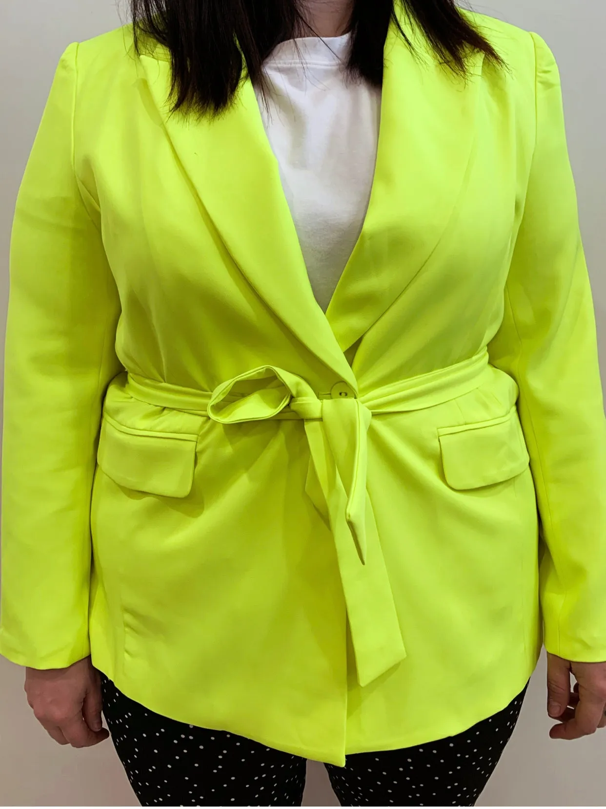 Betty Relaxed Fit Blazer - Neon Yellow