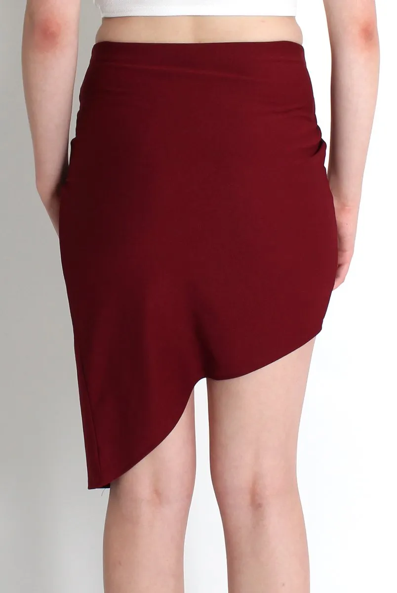 Billy Wine Asymmetric Skirt