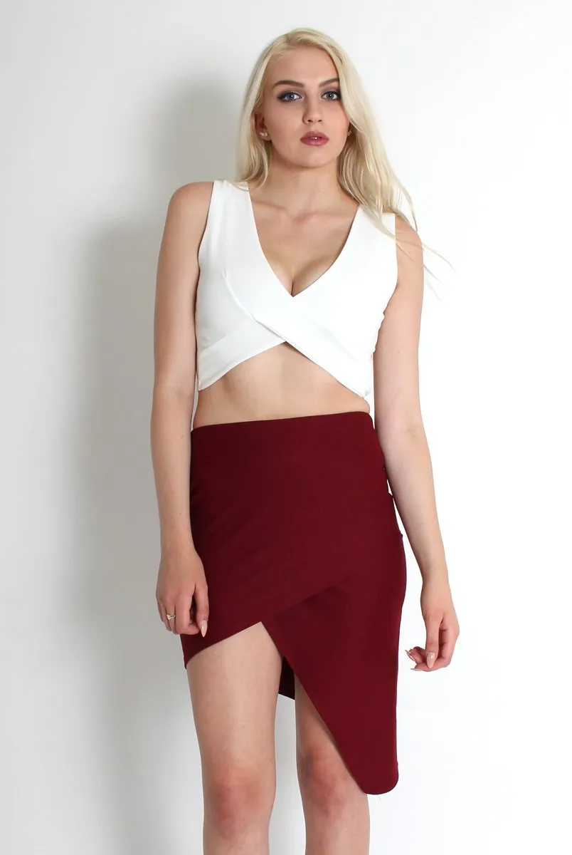 Billy Wine Asymmetric Skirt