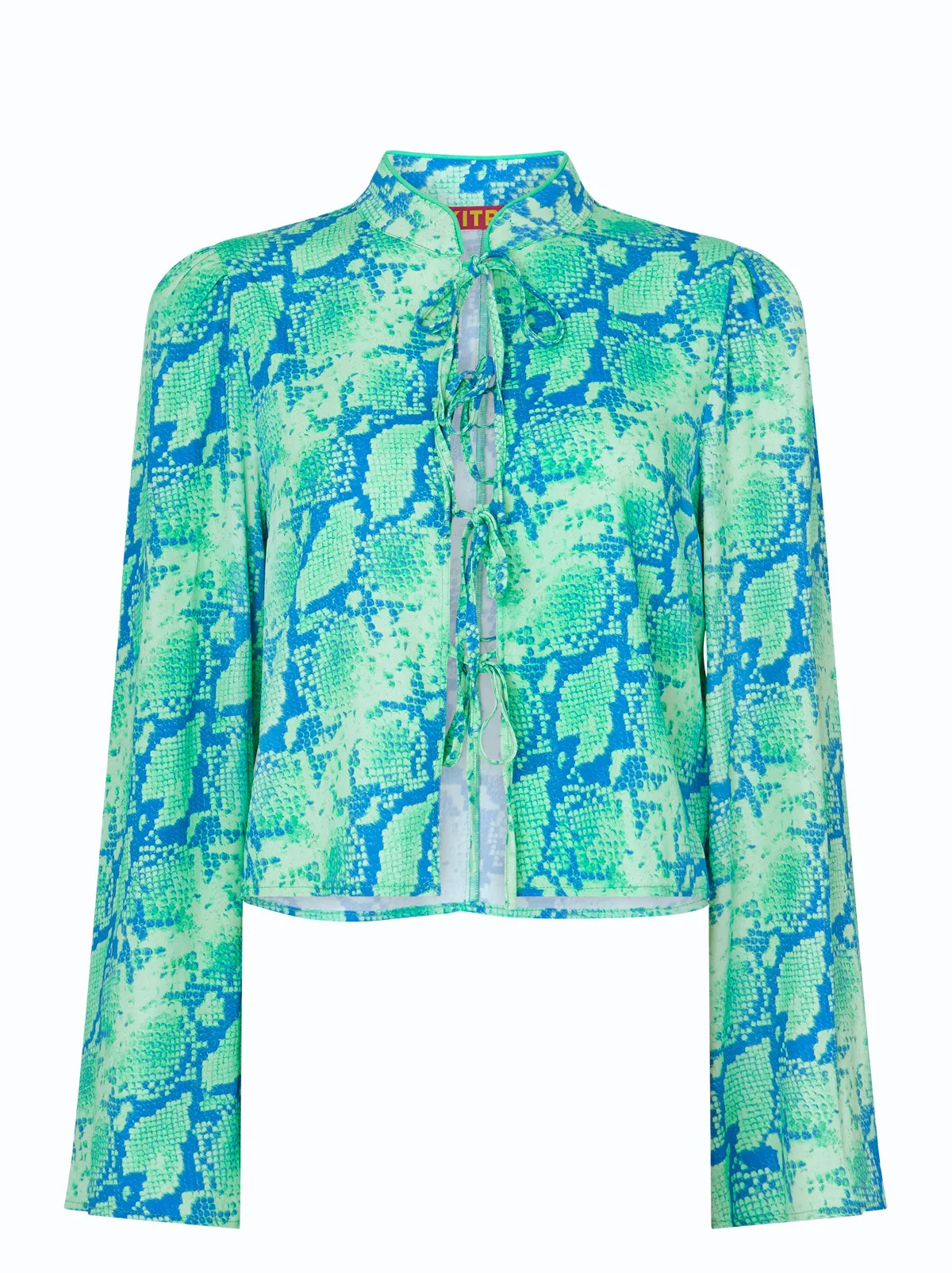 Cecily Blue Snake Print Top