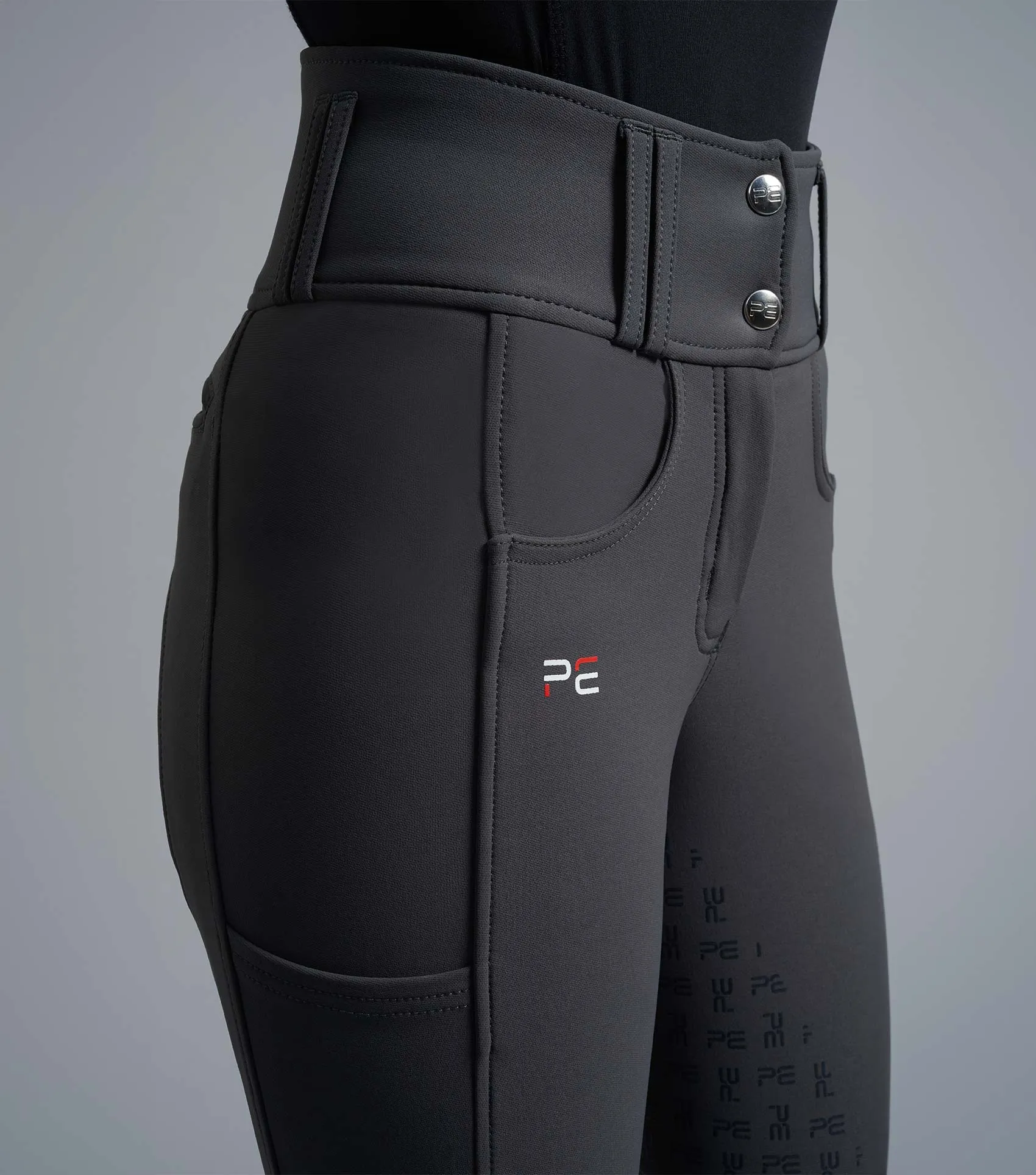 Coco II Ladies Gel Full Seat Riding Breeches Anthracite