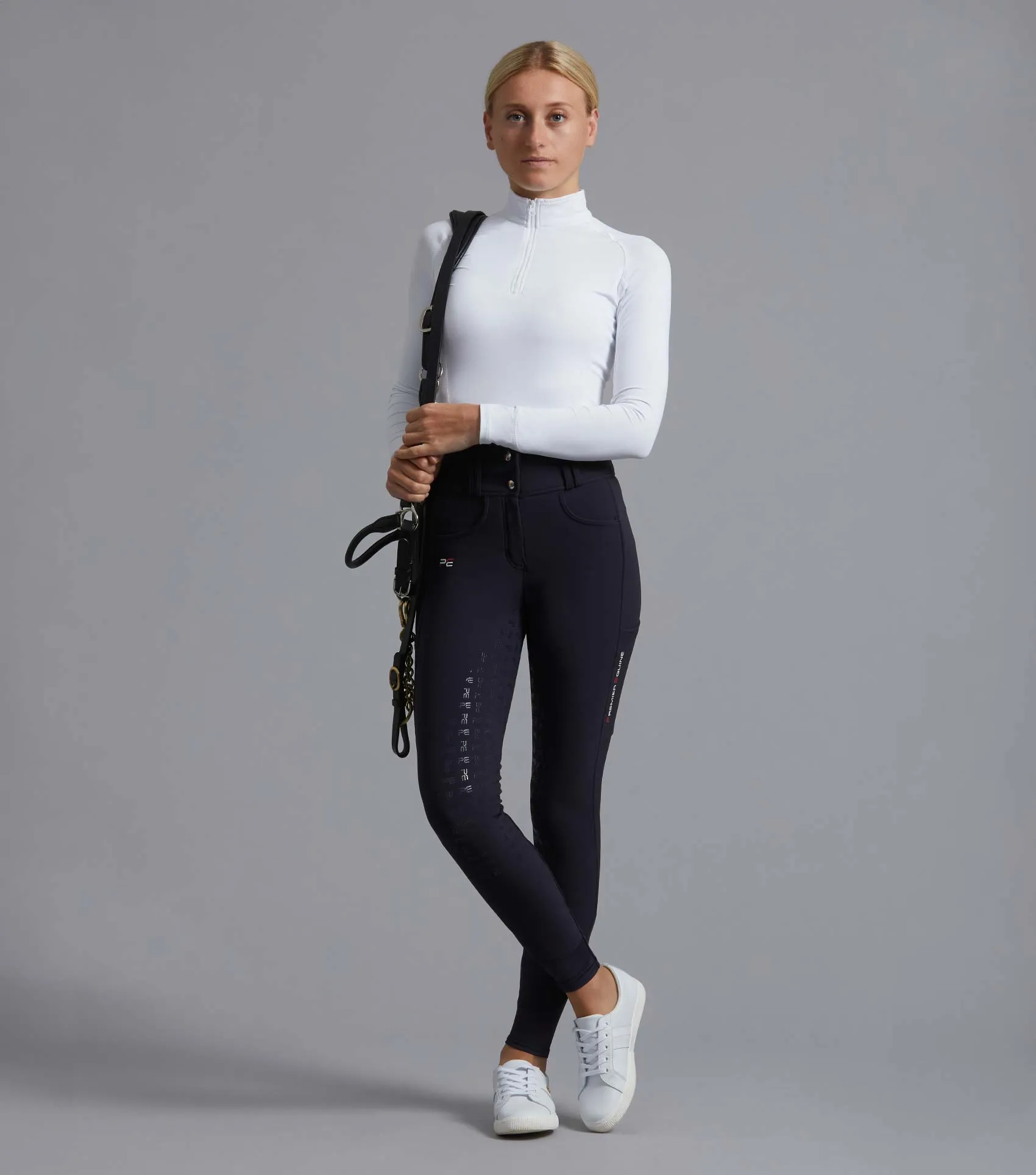 Coco II Ladies Gel Full Seat Riding Breeches Navy