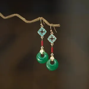 Dangle Earrings: Jade Clouds