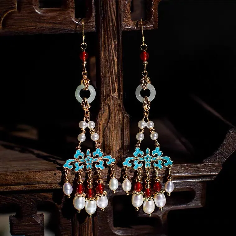 Dangle Earrings: Ming Palace