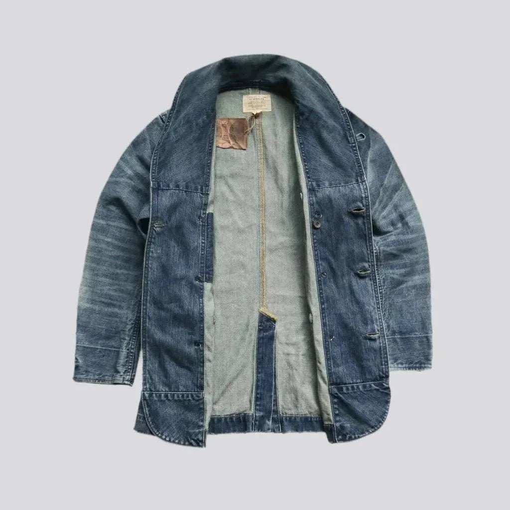 Fashion oversized men's denim coat