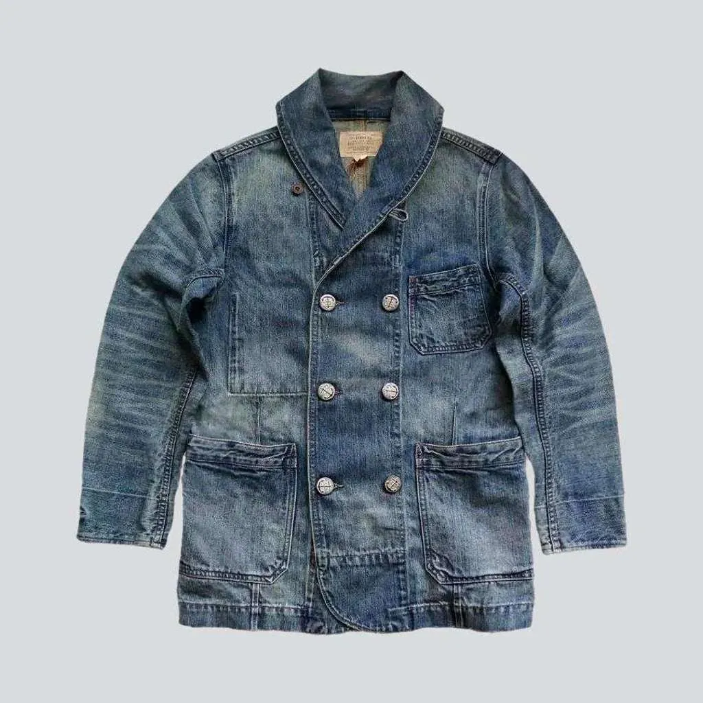 Fashion oversized men's denim coat