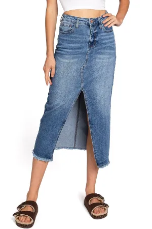 Gia Split Denim Skirt