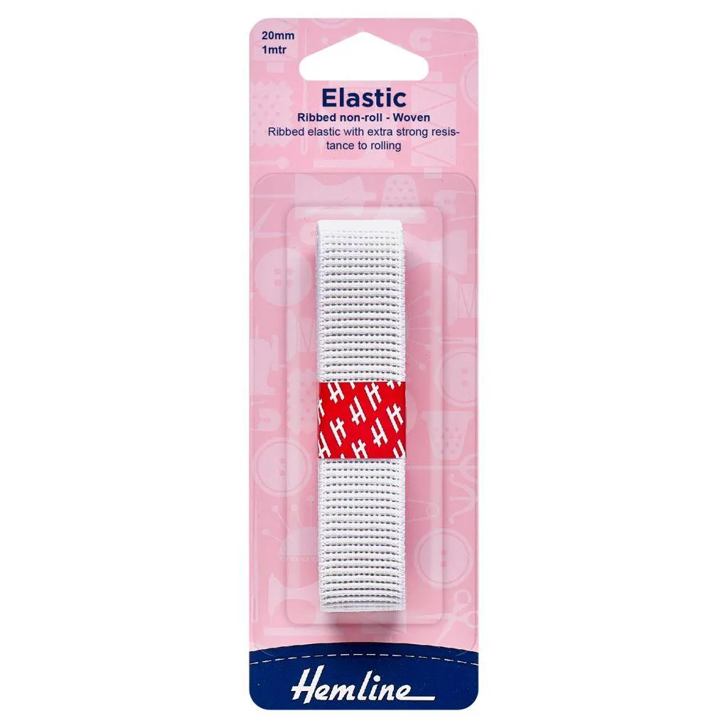 Hemline Non-Roll Ribbed Elastic