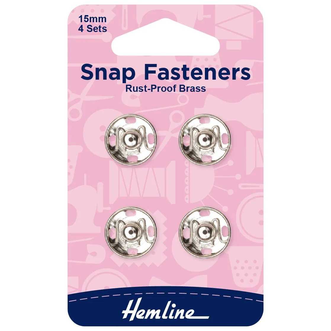 Hemline Sew on Metal Snap Fasteners