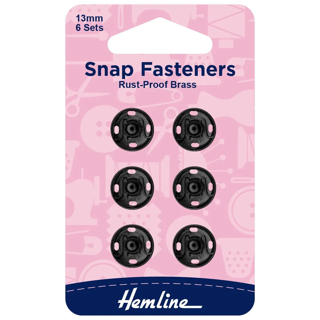 Hemline Sew on Metal Snap Fasteners