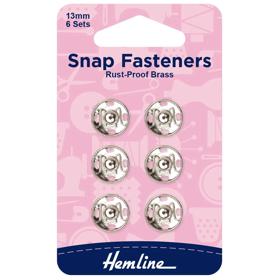 Hemline Sew on Metal Snap Fasteners