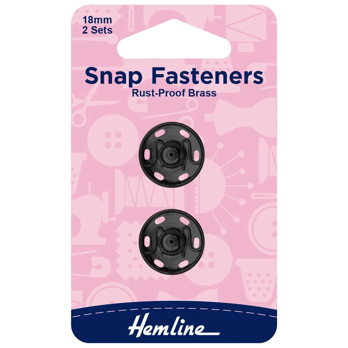 Hemline Sew on Metal Snap Fasteners