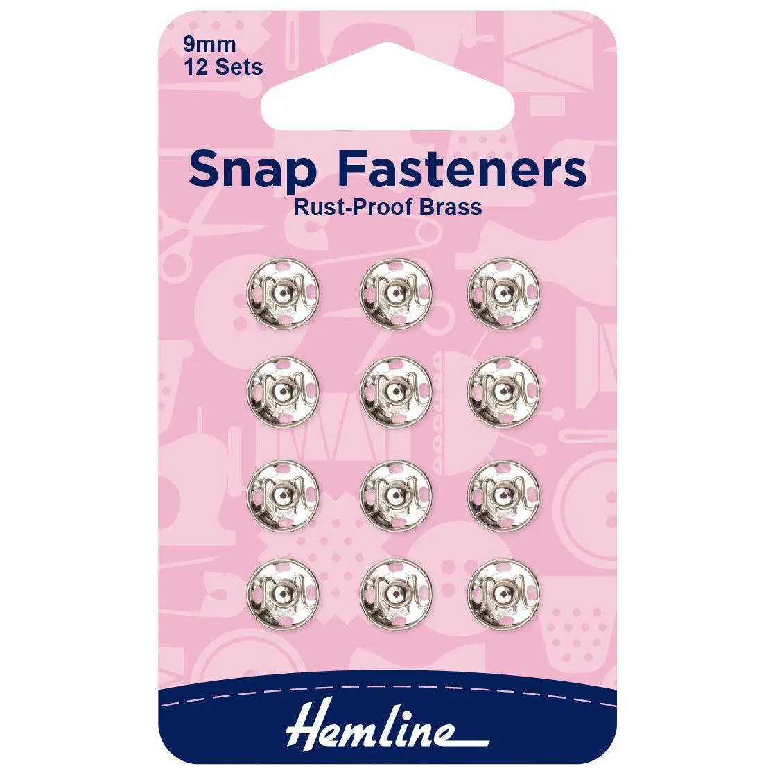 Hemline Sew on Metal Snap Fasteners