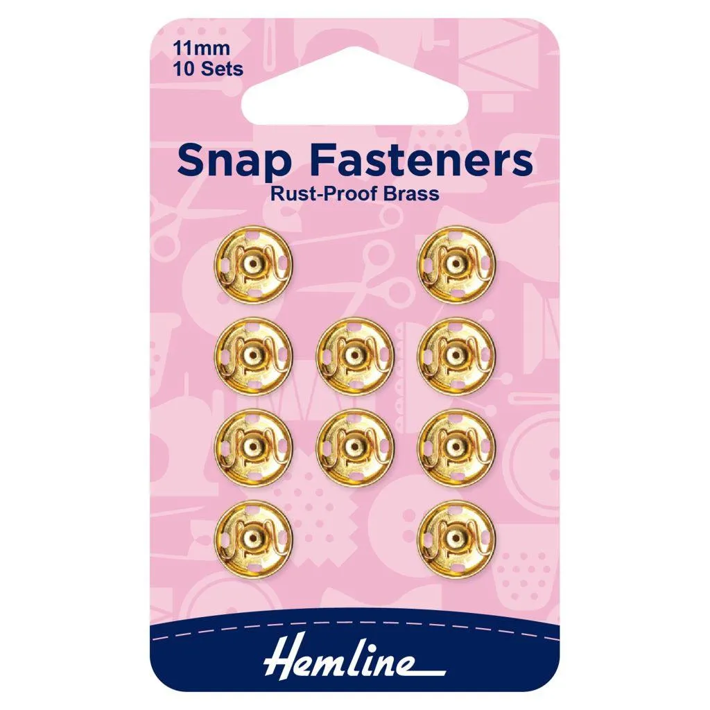 Hemline Sew on Metal Snap Fasteners