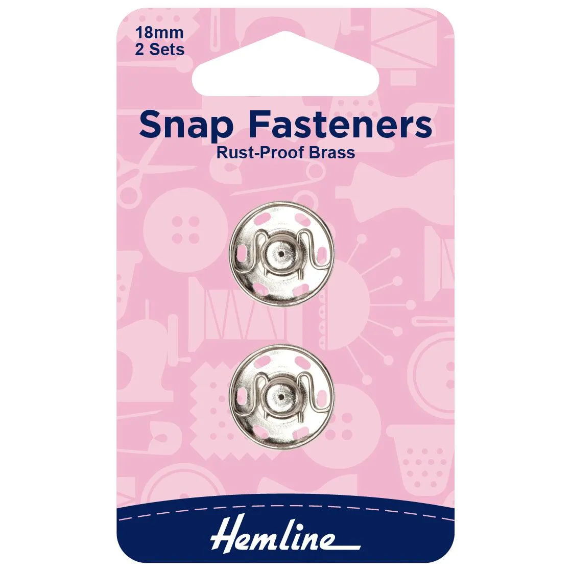 Hemline Sew on Metal Snap Fasteners