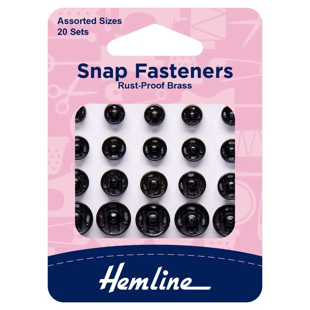 Hemline Sew on Metal Snap Fasteners