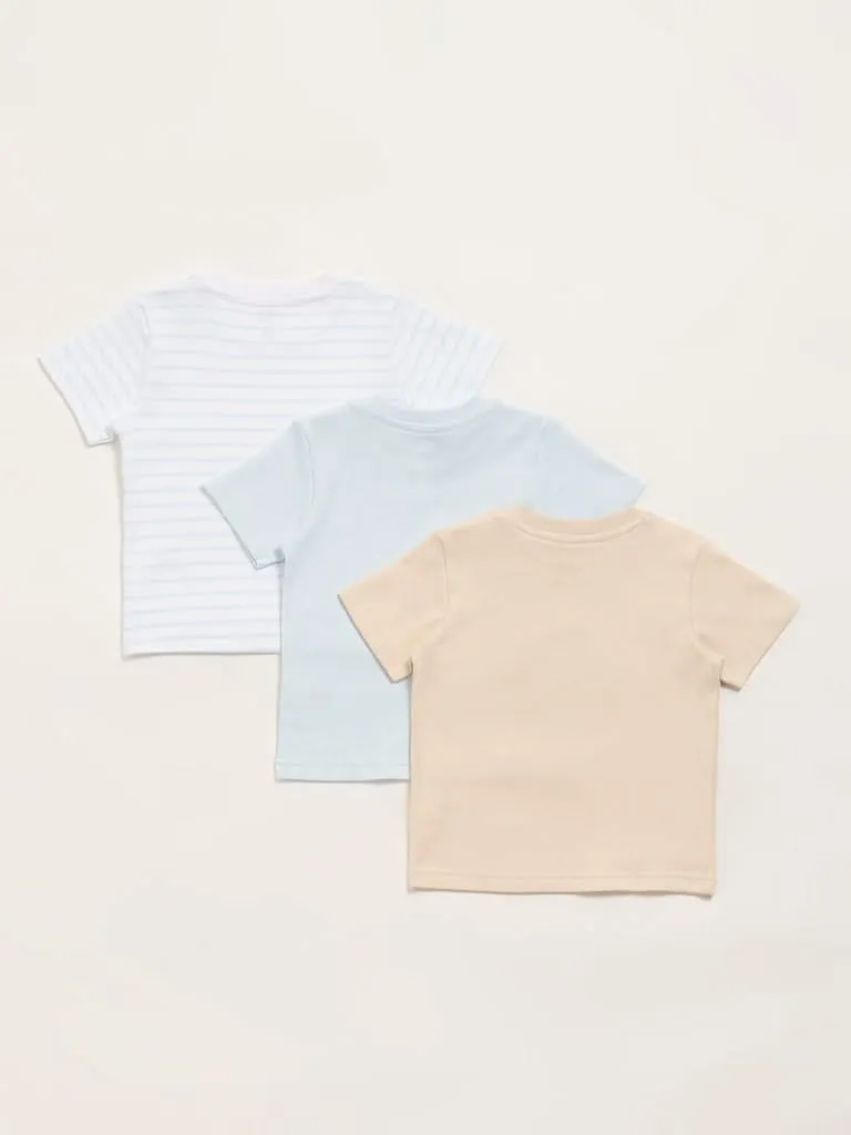 HOP Baby Multicolor T-Shirt - Pack of 3