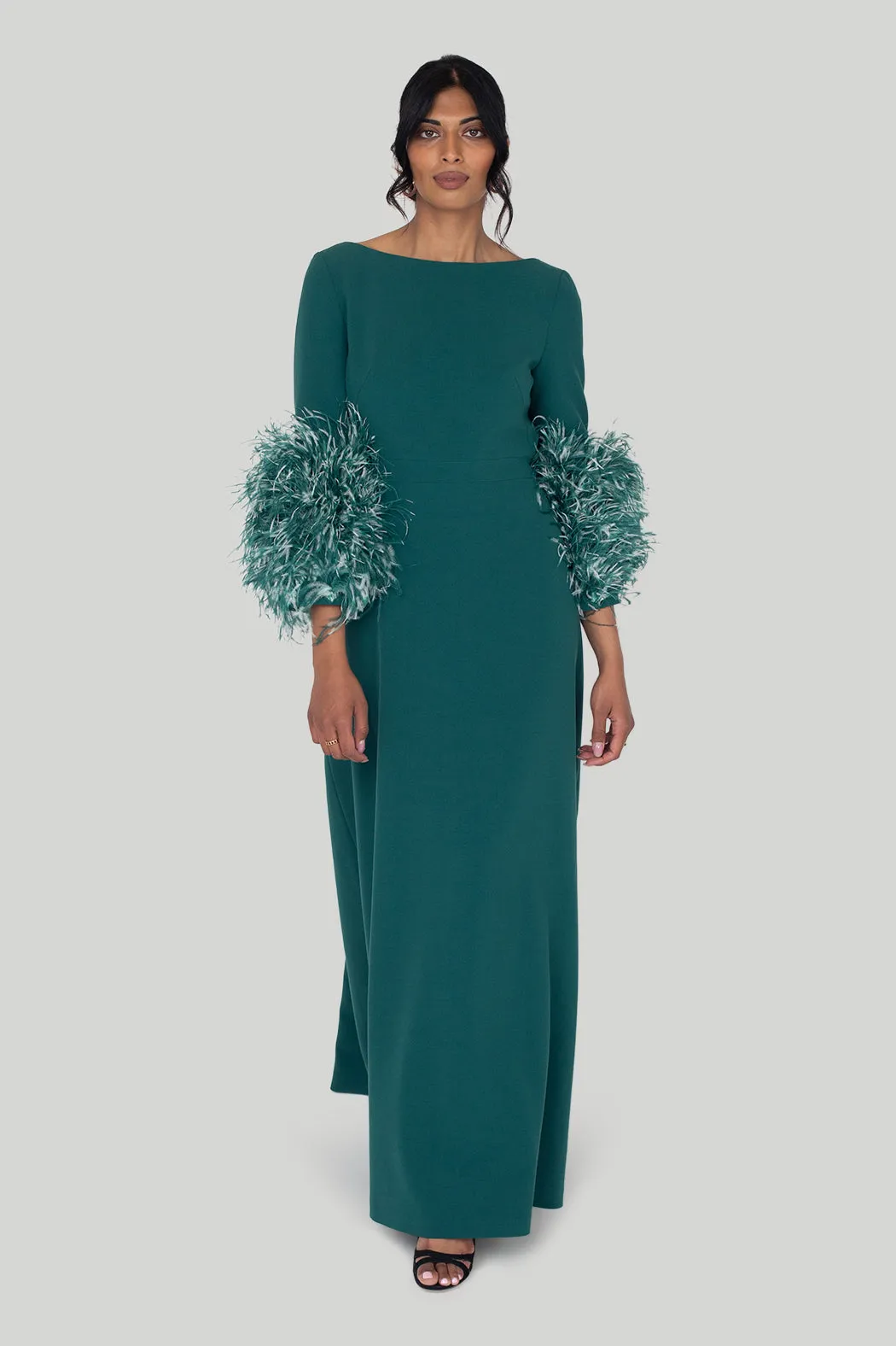 Huishan Zhang - Reign Gown in Peacock Green