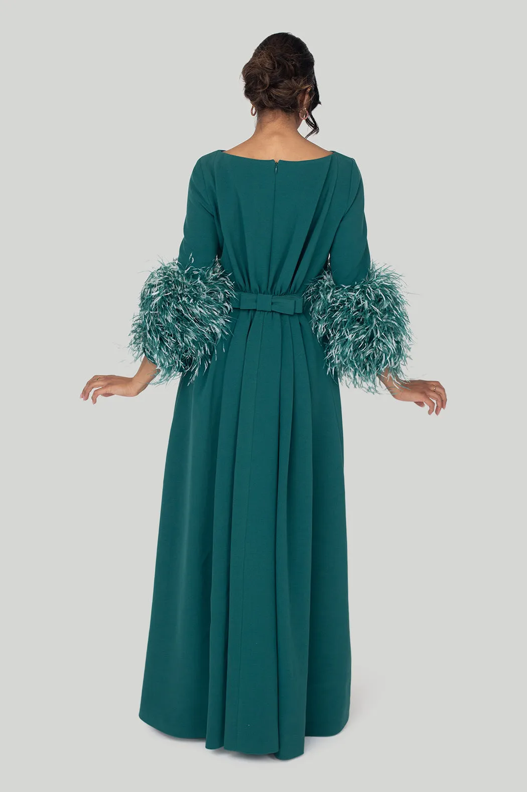 Huishan Zhang - Reign Gown in Peacock Green