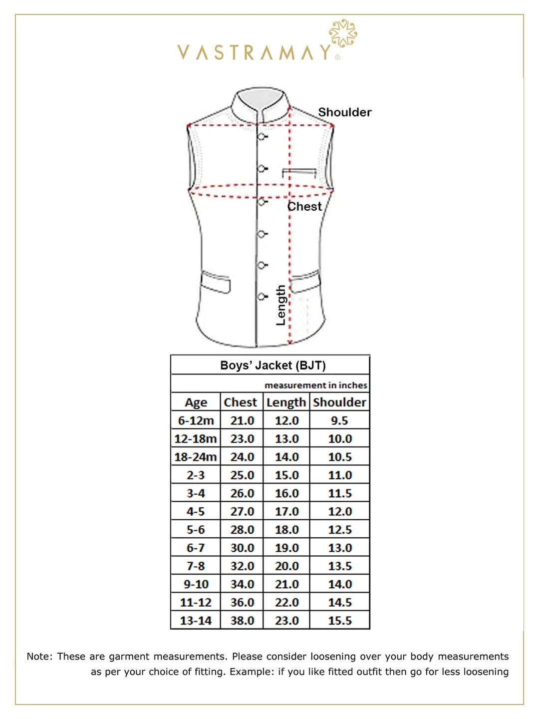 Jashvi Boy's Navy Blue Asymmetric Banarasi Brocade Nehru Jacket