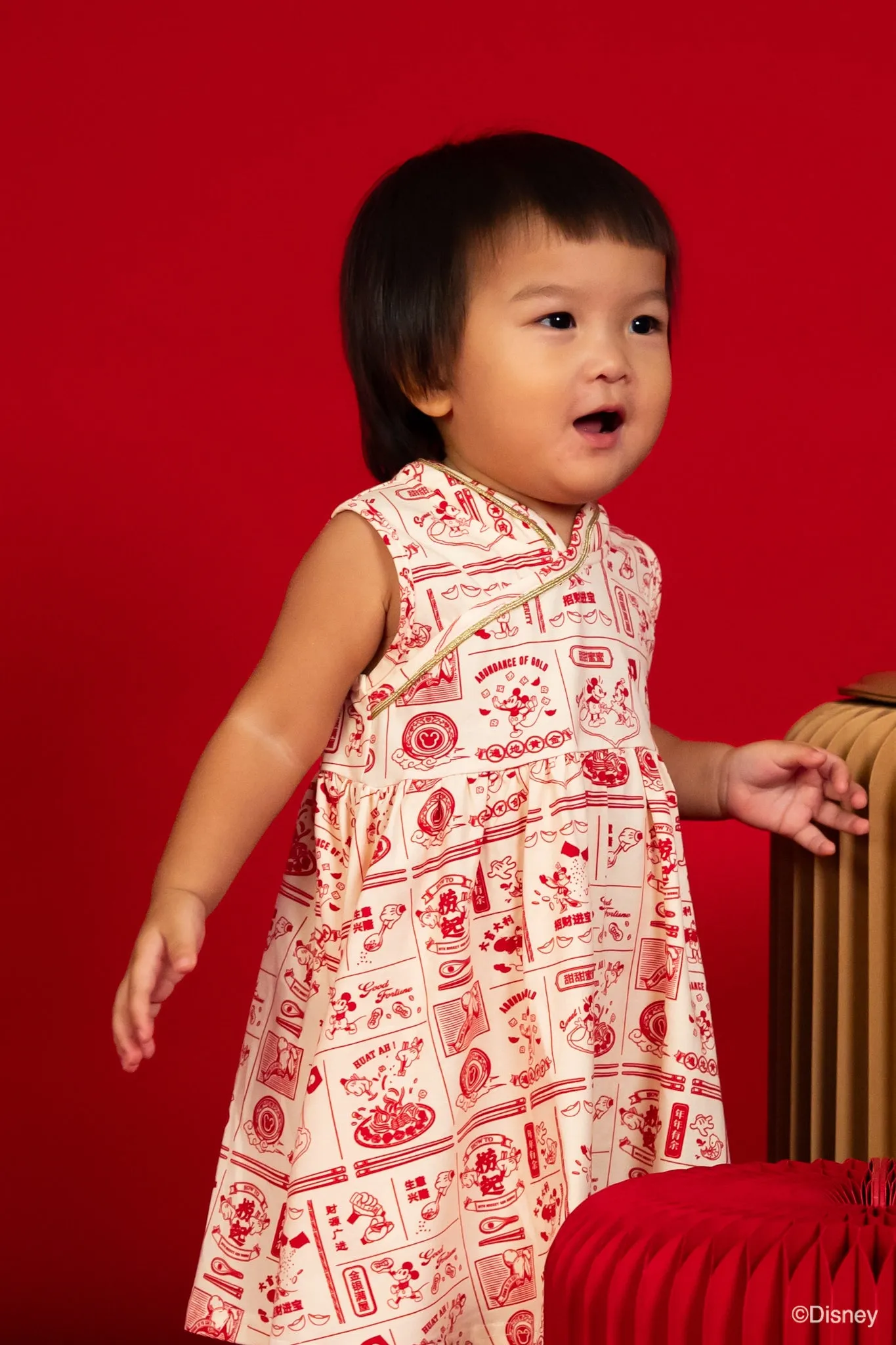 Jersey Flare Cheongsam - Lo Hei Mickey