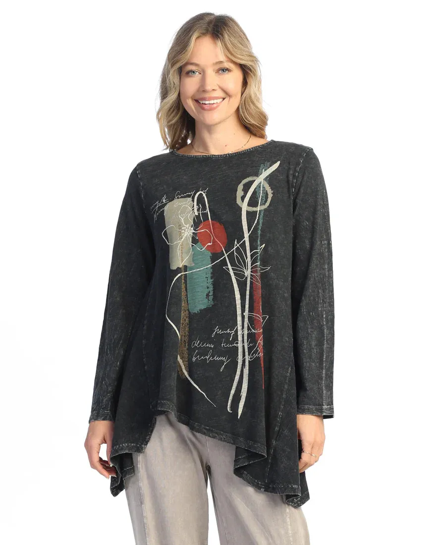 Jess & Jane M119-2024 Black Poem Top