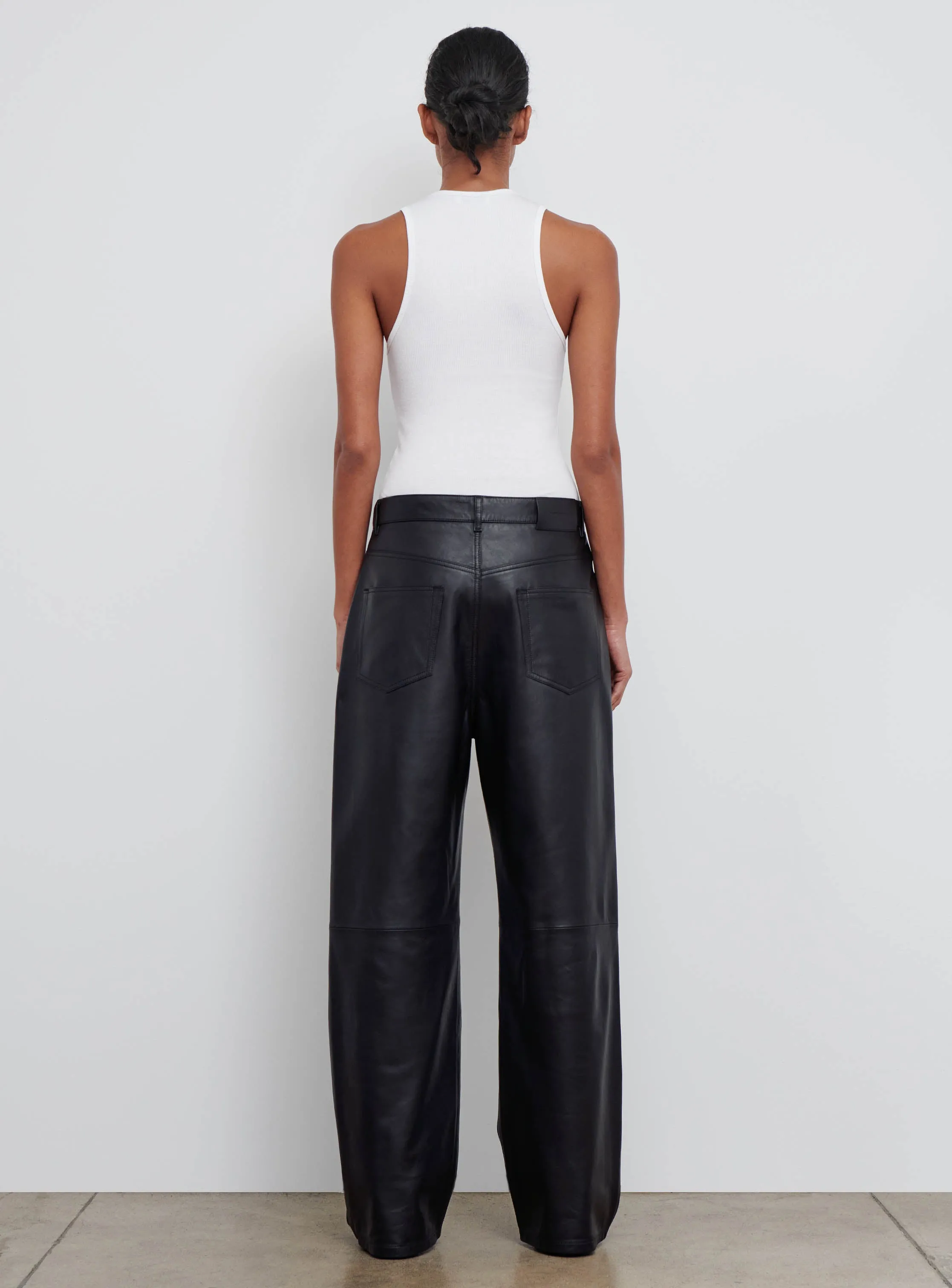 Leather Low Rise Pant