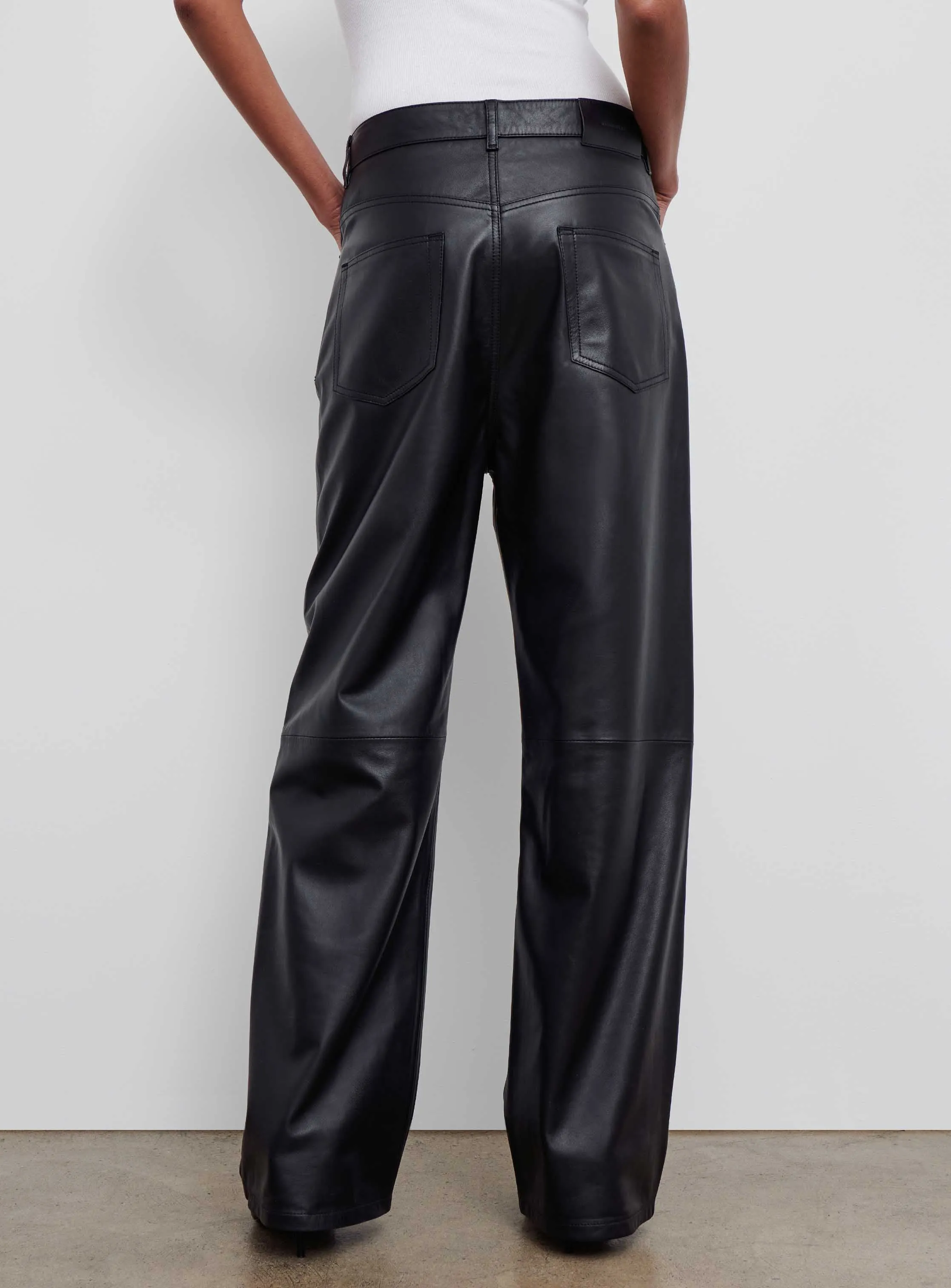 Leather Low Rise Pant