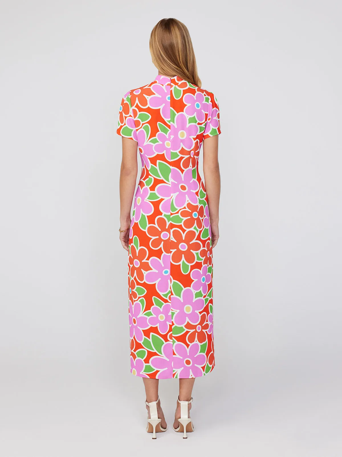 Leia Floral Print Midi Dress