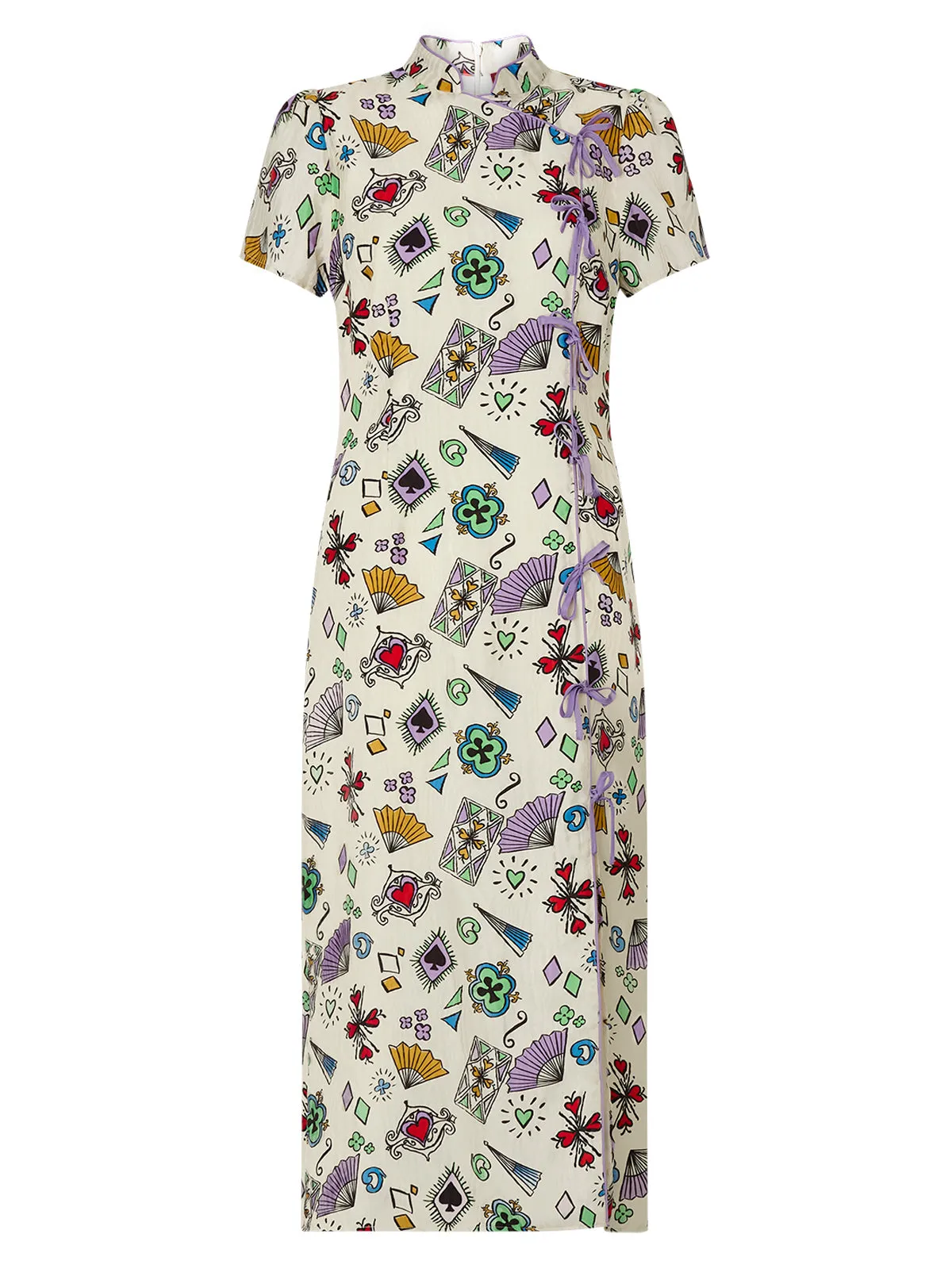 Leia Playing Cards Midi Dress