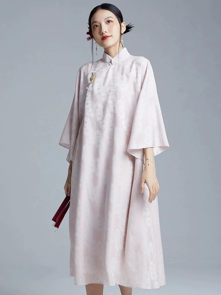 Loose Cheongsam New Chinese Style Dress, Blush