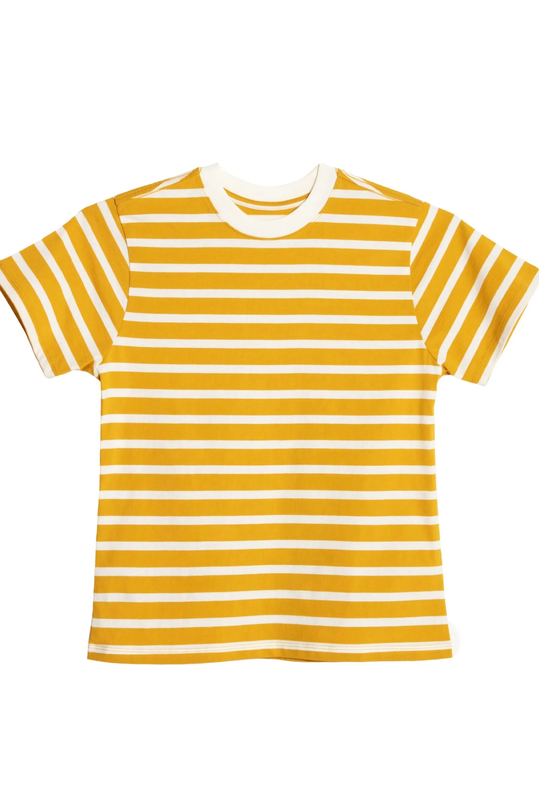 Mustard Stripe Crew Tee