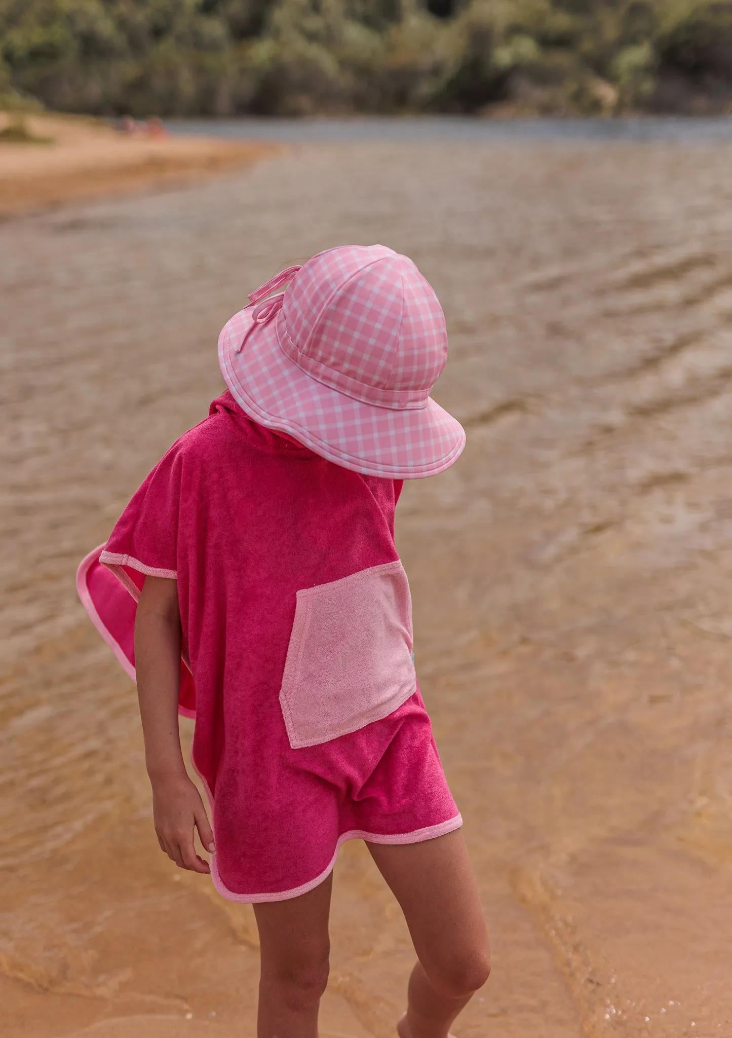 Pink Terry Towling Hooded Towel