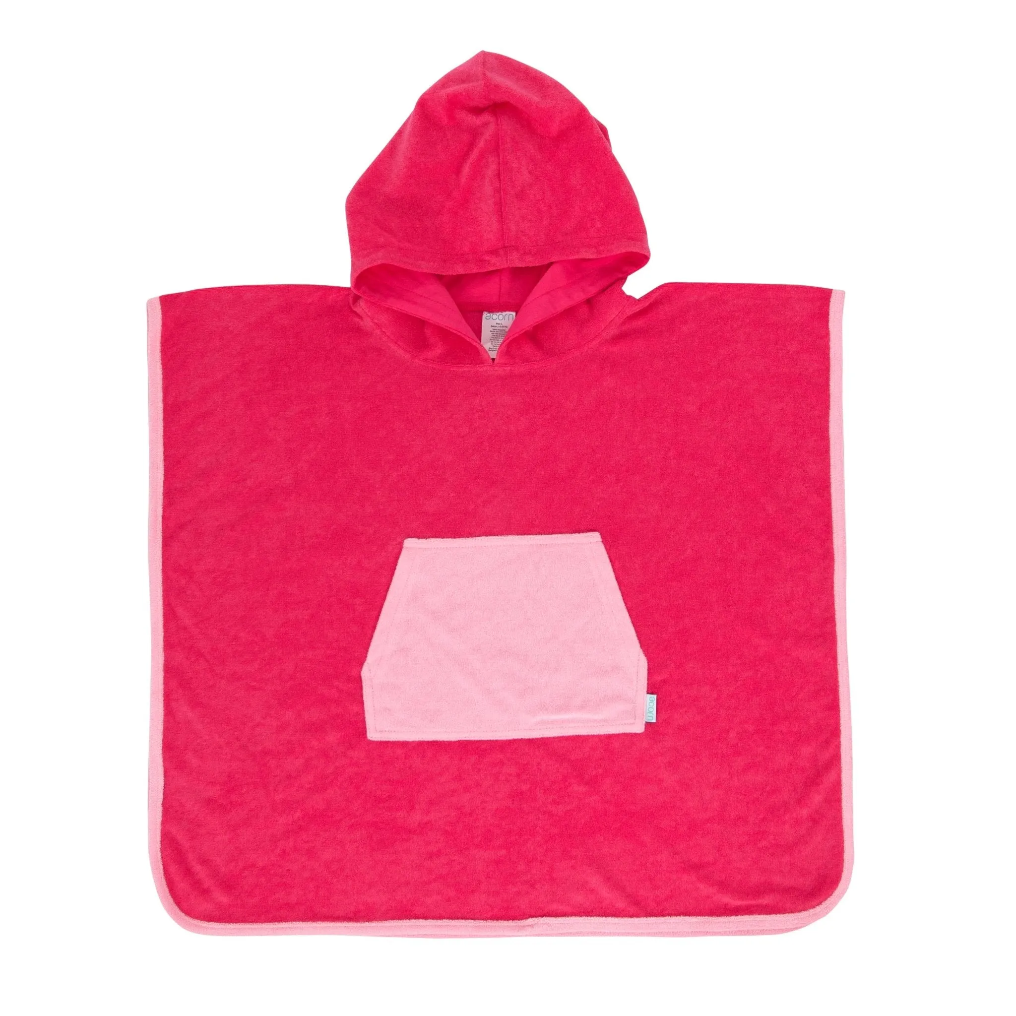 Pink Terry Towling Hooded Towel