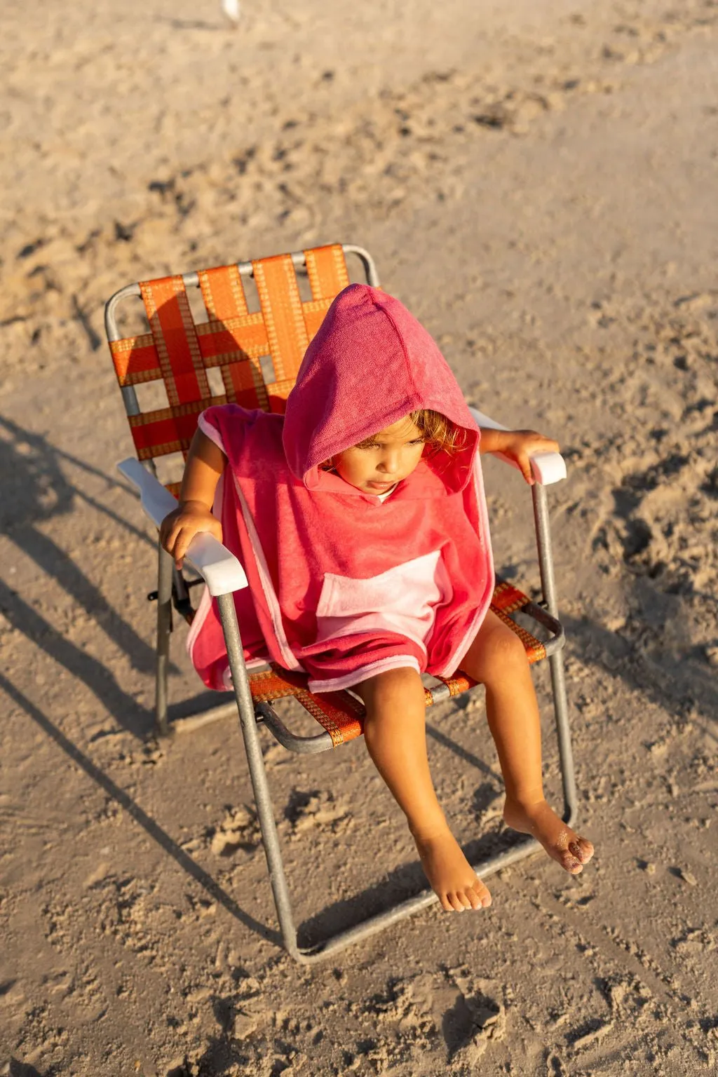 Pink Terry Towling Hooded Towel