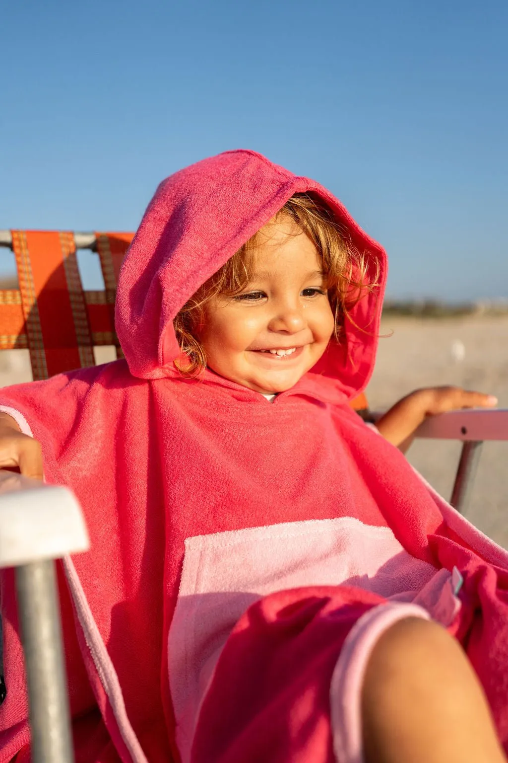 Pink Terry Towling Hooded Towel