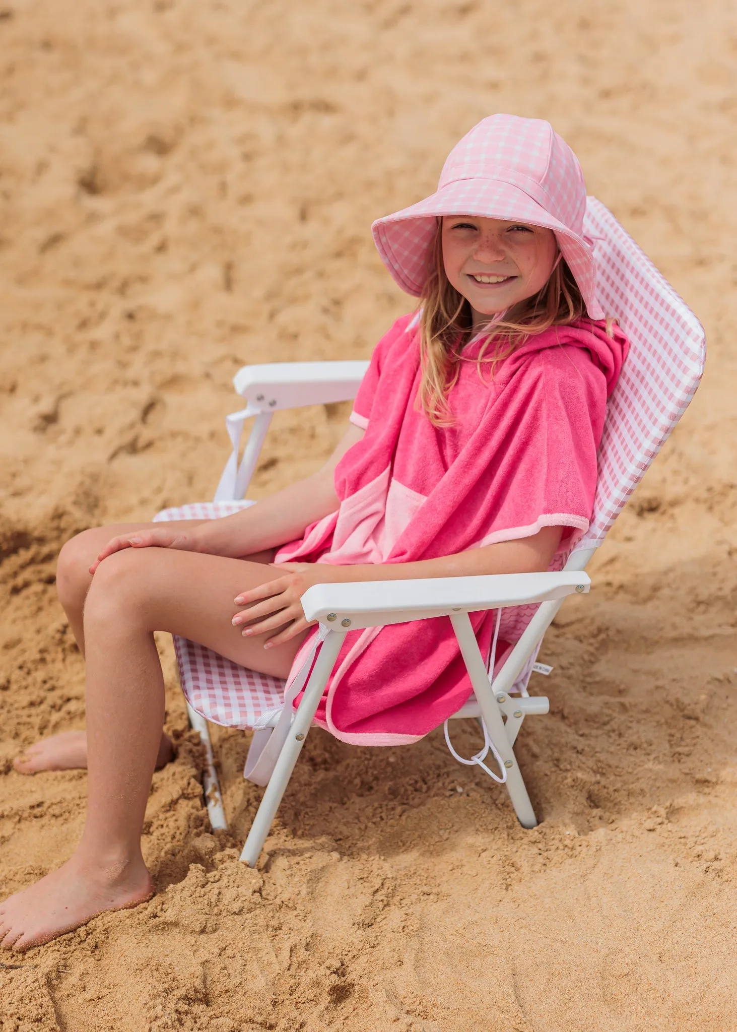 Pink Terry Towling Hooded Towel