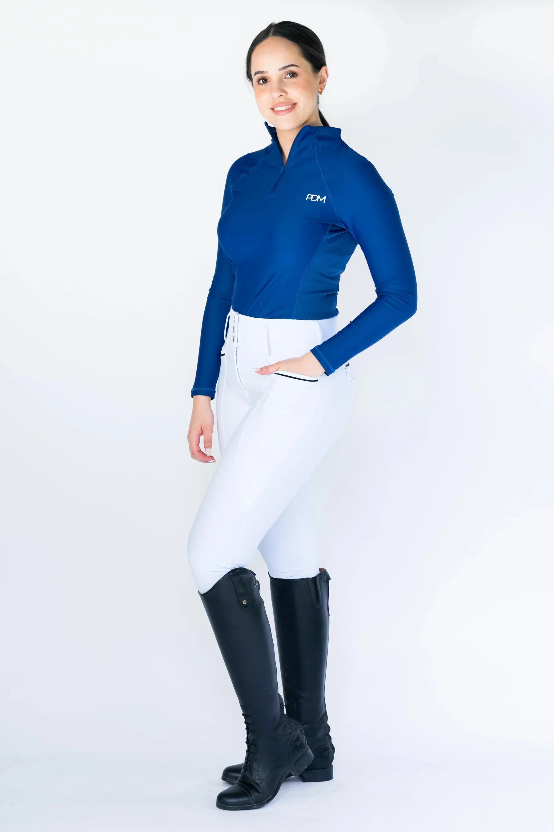 Podium Equestrian Pro Tech Competition Hybrid Breeches - White